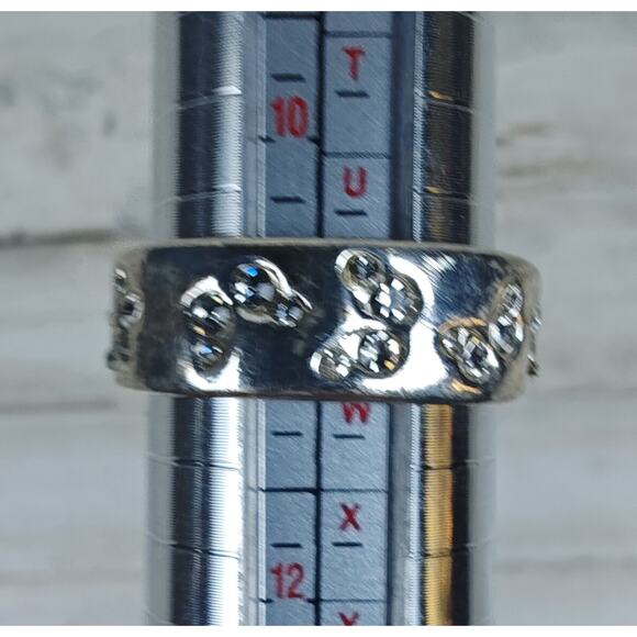 Sterling Silver 925 Butterfly Ring Wide Band Possible Marcasite Accents Size 11 - Picture 5 of 5